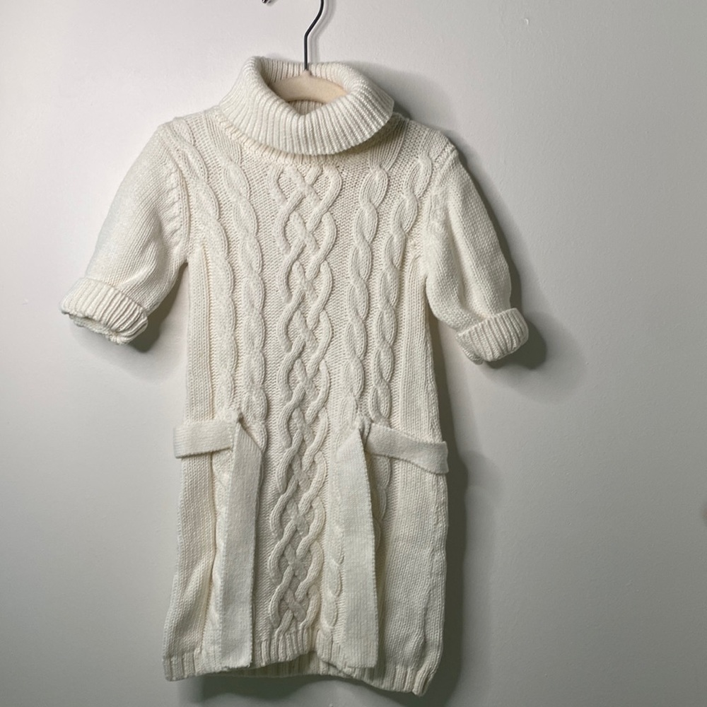 Cream Colored Turtle Neck Dress